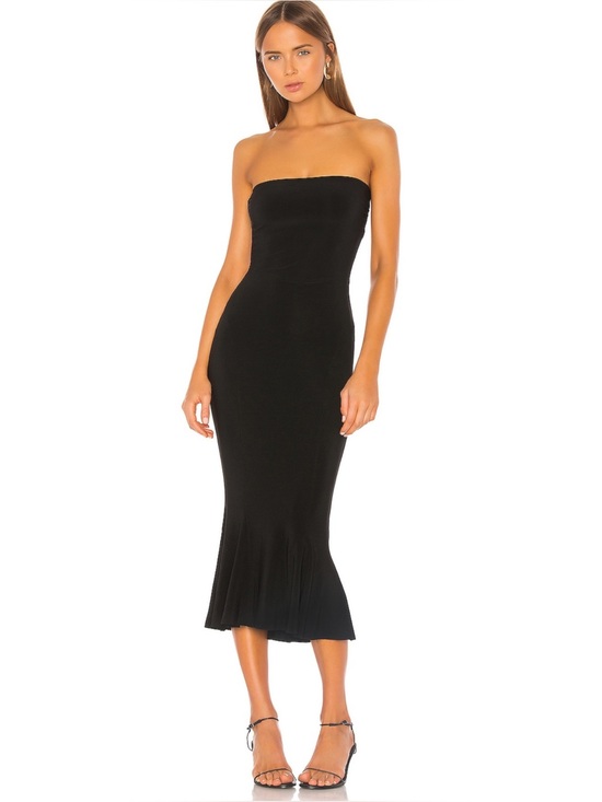 Norma Kamali Dresses & Skirts - NORMA KAMALI | NWT Strapless Fishtail Dress To Midcalf in Black, Size Small